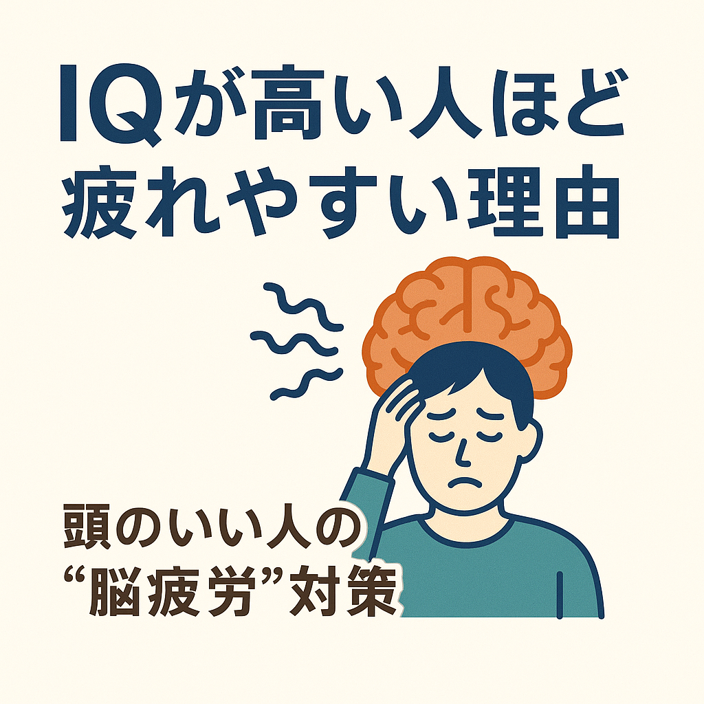 🧠IQが高い人ほど疲れやすい理由｜頭のいい人の“脳疲労”対策
