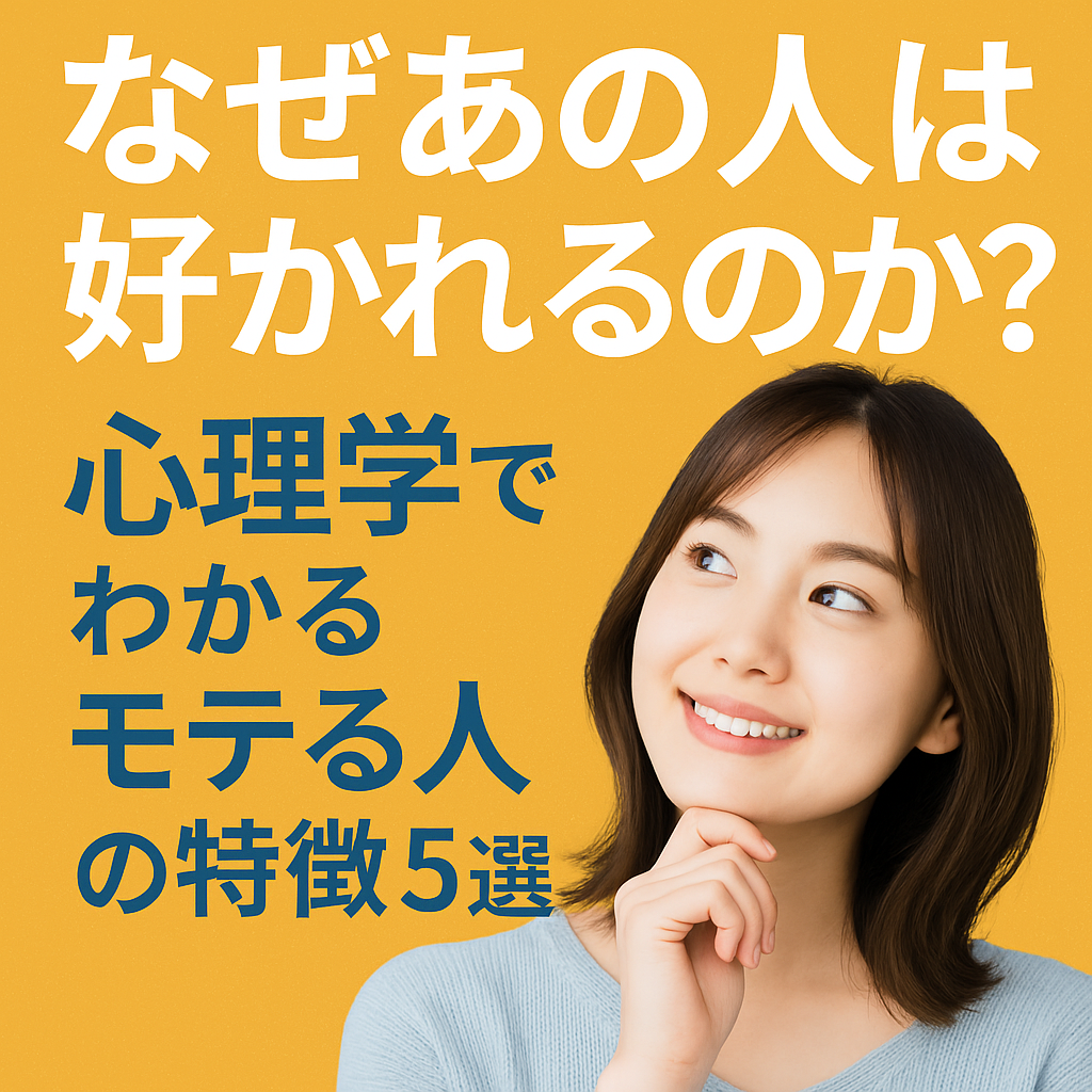 なぜあの人は好かれるのか？心理学でわかるモテる人の特徴5選
