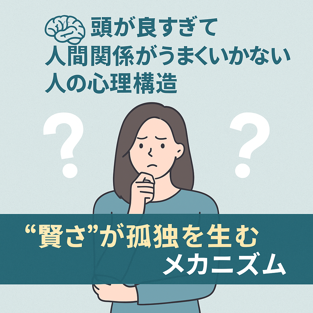 🧠 頭が良すぎて人間関係がうまくいかない人の心理構造｜“賢さ”が孤独を生むメカニズム