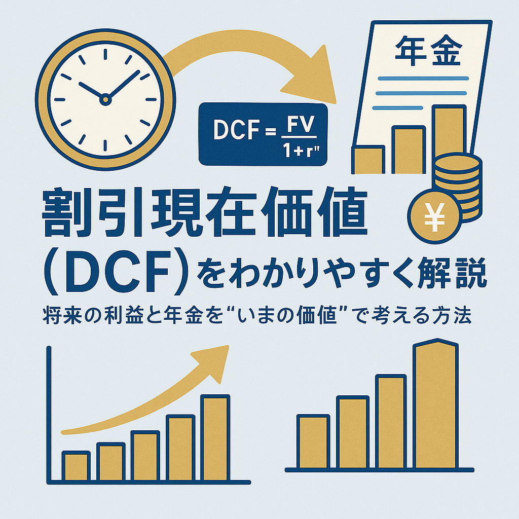 💰 割引現在価値（DCF）をわかりやすく解説｜将来の利益と年金を“いまの価値”で考える方法