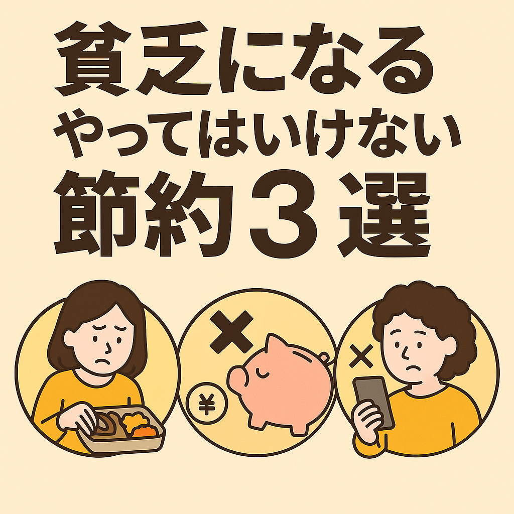 🚫 やってはいけない節約3選｜“節約のつもり”があなたの人生とお金をむしばむ