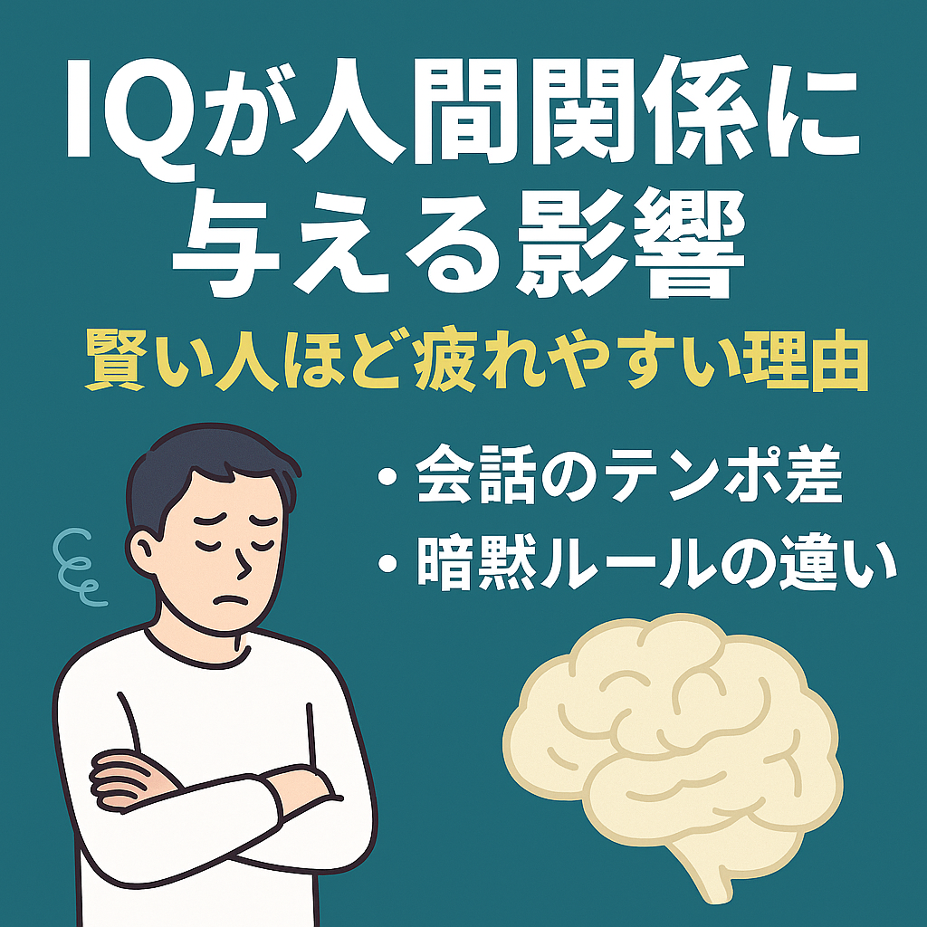 🧠 IQが人間関係に与える影響｜賢い人ほど疲れやすい理由