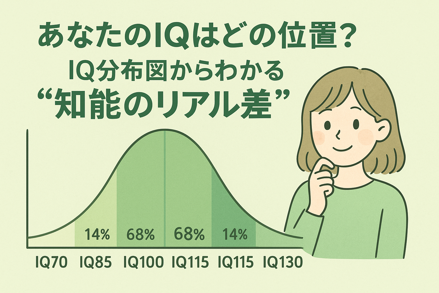 あなたのIQはどの位置？｜IQ分布図からわかる“知能のリアル差”