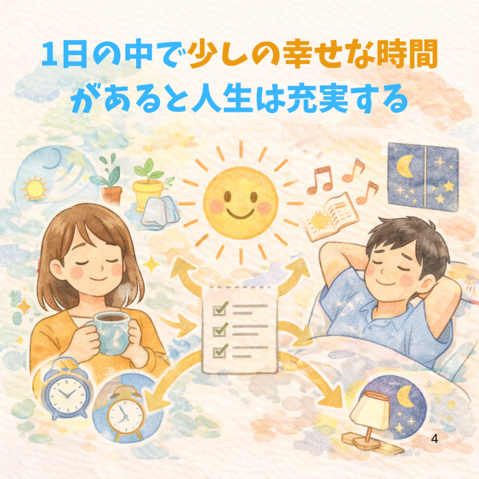 1日の中で少しの幸せな時間 があると人生は充実する