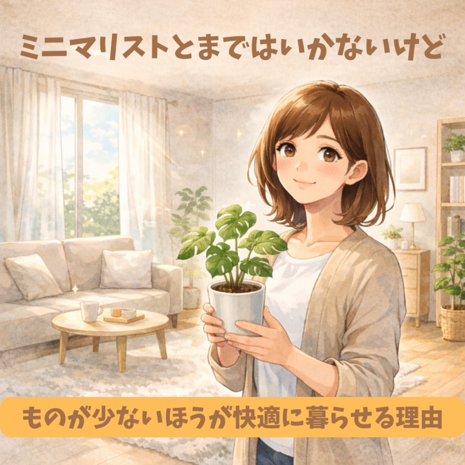 ミニマリストとまではいかないけど、ものが少ないほうが快適に暮らせる理由