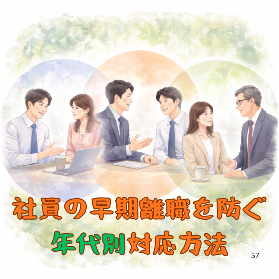 社員の早期離職を防ぐ 年代別対応方法