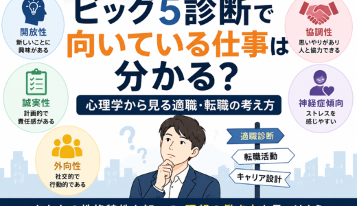 ビッグ5診断で向いている仕事は分かる？心理学から見る適職・転職の考え方